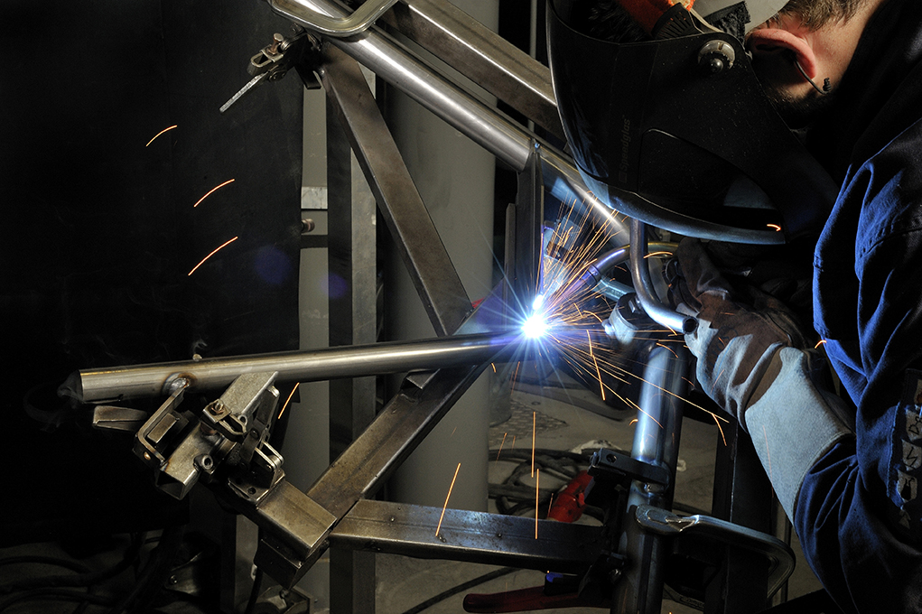 Welder at work